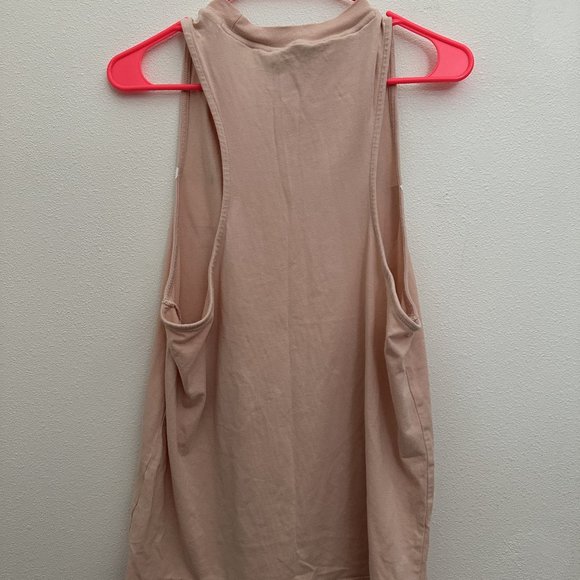 Adidas Tan Tank Top with White Logo - Picture 2 of 3